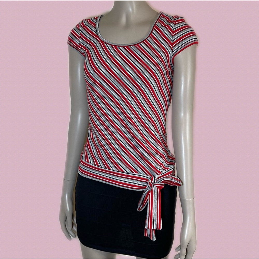 Y2k Von Mozart Striped Top
